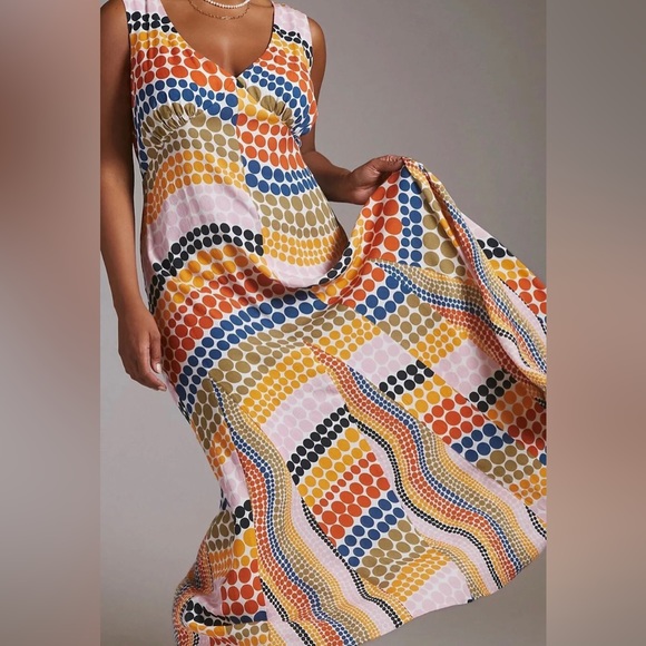 Anthropologie The Odells Dot-Printed Maxi Dress Size XS. B17 - Picture 6 of 11